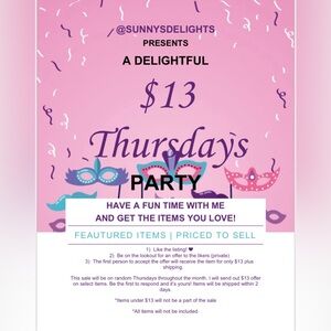 See something you like, make an offer! Be on the lookout for this sale! 💜